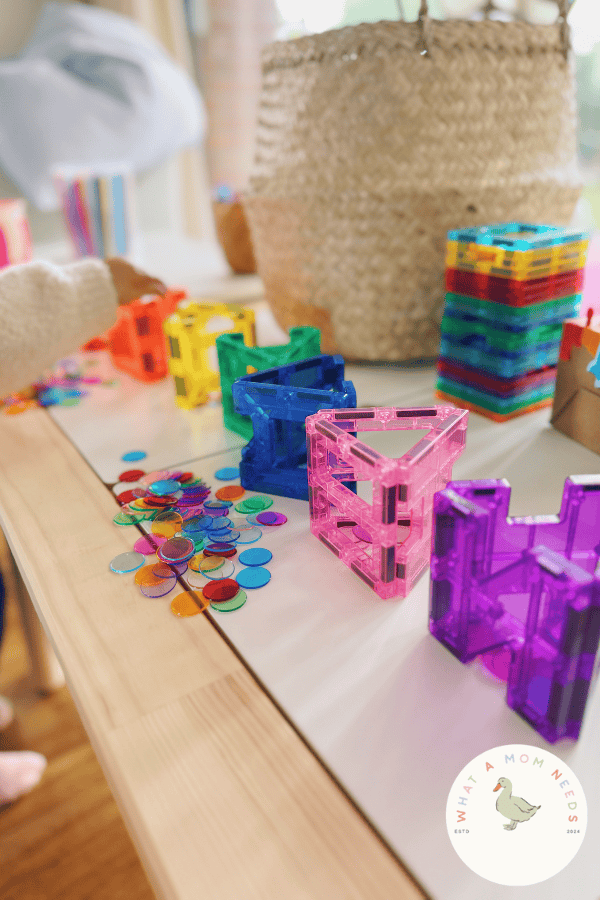magentic tiles sorting game